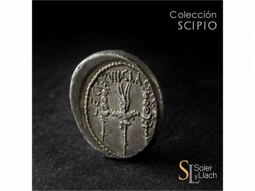 IMPERIO ROMANO. Denario. Acuñada el 32-31 a.C. MARCO ANTONIO