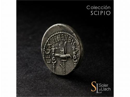 IMPERIO ROMANO. Denario. Acuñada el 32-31 a.C. MARCO ANTONIO