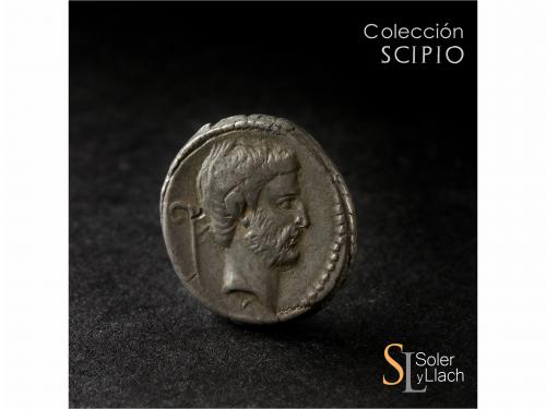 IMPERIO ROMANO. Denario. Acuñada el 42 a.C. MARCO ANTONIO. C