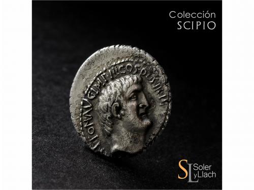 IMPERIO ROMANO. Denario. Acuñada el 33 a.C. MARCO ANTONIO. M