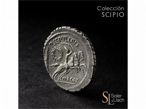 IMPERIO ROMANO. Denario. Acuñada el 44 a.C. MARCO ANTONIO. M