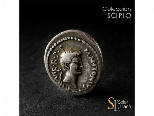 IMPERIO ROMANO. Denario. Acuñada el 41 a.C. MARCO ANTONIO. C