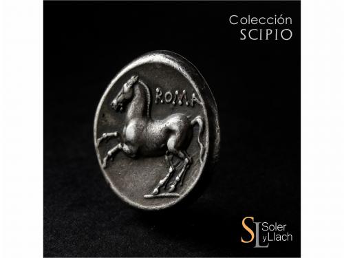 REPÚBLICA ROMANA. Didracma. Acuñada el 235-230 a.C. ANÓNIMO.