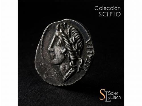 REPÚBLICA ROMANA. Denario. Acuñada el 90 a.C. GUERRA SOCIAL.