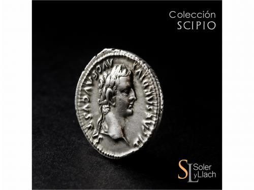 IMPERIO ROMANO. Denario. Acuñada el 14-37 d.C. TIBERIO. LUGD