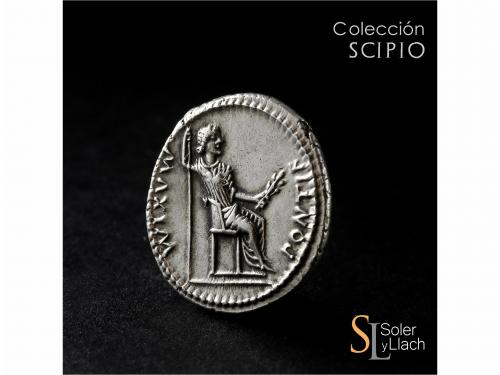 IMPERIO ROMANO. Denario. Acuñada el 14-37 d.C. TIBERIO. LUGD