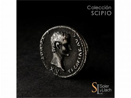 IMPERIO ROMANO. Denario. Acuñada el 13 d.C. TIBERIO y AUGUST