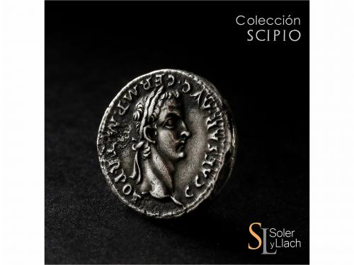 IMPERIO ROMANO. Denario. Acuñada el 37 d.C. CALÍGULA y AUGUS