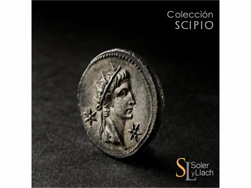 IMPERIO ROMANO. Denario. Acuñada el 37 d.C. CALÍGULA y AUGUS