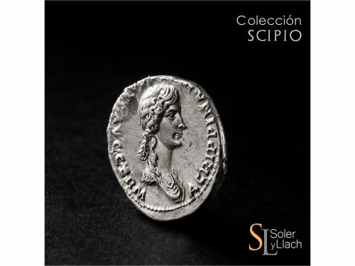 IMPERIO ROMANO. Denario. Acuñada el 37 d.C. AGRIPINA y CALÍG