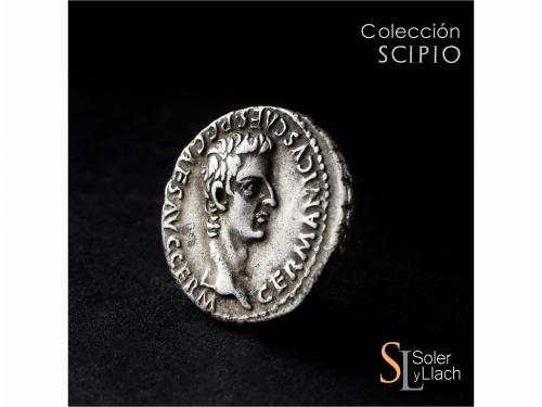 IMPERIO ROMANO. Denario. Acuñada el 37 d.C. CALÍGULA y GERMÁ