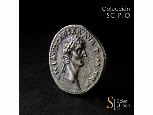 IMPERIO ROMANO. Denario. Acuñada el 41-42 d.C. CLAUDIO. Anv.