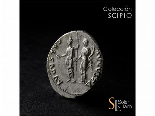 IMPERIO ROMANO. Denario. Acuñada el 64-65 d.C. NERÓN. Anv.: 