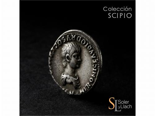 IMPERIO ROMANO. Denario. Acuñada el 51-54 d.C. NERÓN. Anv.: 