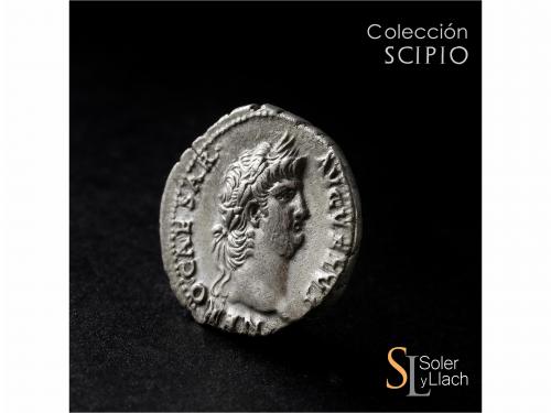 IMPERIO ROMANO. Denario. Acuñada el 63-64 d.C. NERÓN. Anv.: 