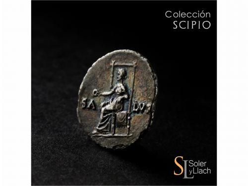 IMPERIO ROMANO. Denario. Acuñada el 66-67 d.C. NERÓN. Anv.: 