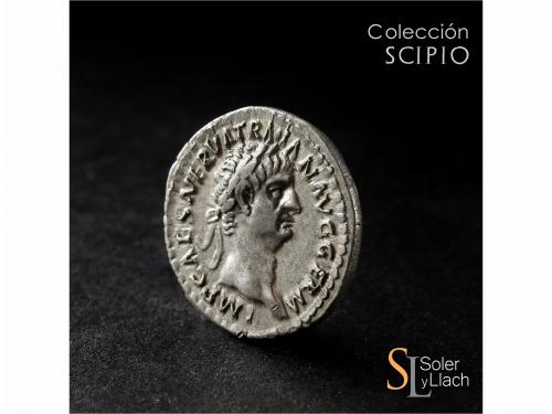 IMPERIO ROMANO. Denario. Acuñada el 98-99 d.C. TRAJANO. Anv.