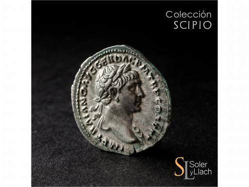 IMPERIO ROMANO. Denario. Acuñada el 103-104 d.C. TRAJANO. An