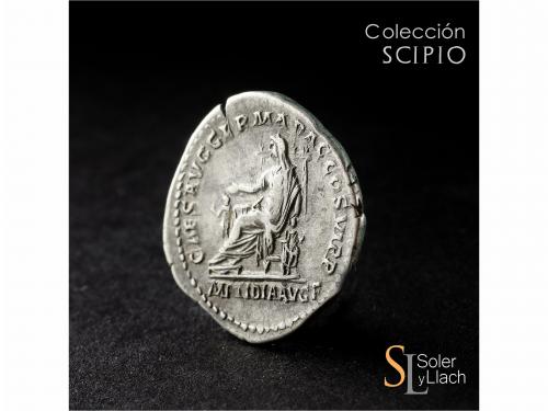 IMPERIO ROMANO. Denario. Acuñada el 114 d.C. MARCIANA. Anv.: