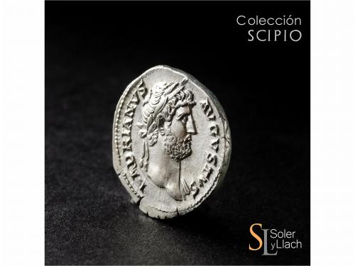 IMPERIO ROMANO. Denario. Acuñada el 125-128 d.C. ADRIANO. An