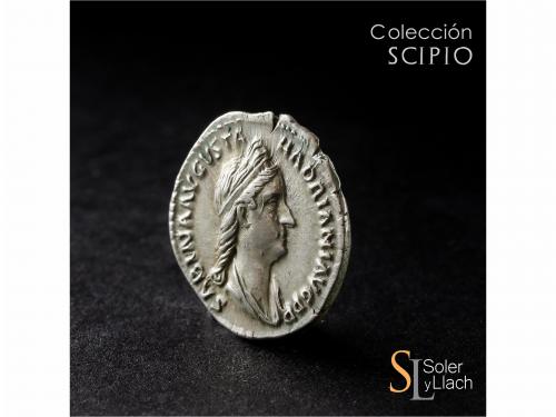 IMPERIO ROMANO. Denario. Acuñada el 128-137 d.C. SABINA. Anv