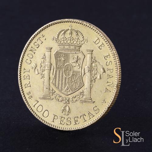 ALFONSO XIII. 100 Pesetas. 1897 (*18-97). S.G.-V. (Pequeños 