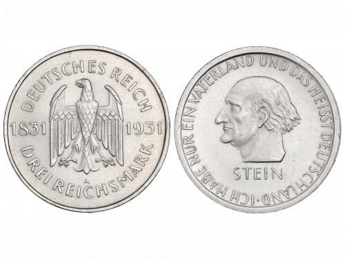 ALEMANIA. 3 Reichsmark. 1931-A. REPÚBLICA DE WEIMAR. BERLÍN.