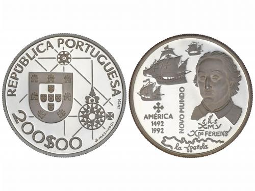 PORTUGAL. 200 Escudos. 1992. 26,26 grs. AR. Descubrimiento d
