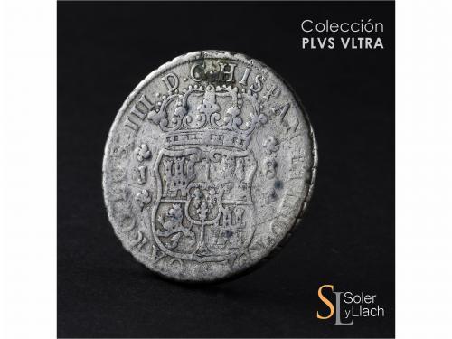 CARLOS III. 8 Reales. 1760. SANTIAGO. J. 26,3 grs. Columnari