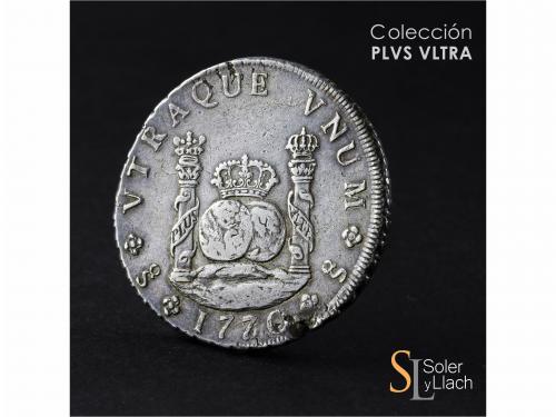 CARLOS III. 8 Reales. 1770/69. SANTIAGO. A. 26,93 grs. Colum