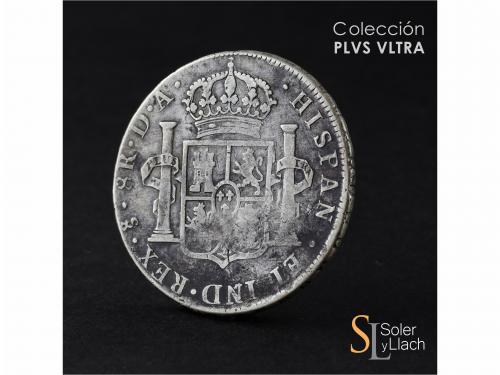 CARLOS III. 8 Reales. 1777. SANTIAGO. D.A. 26,74 grs. Pátina