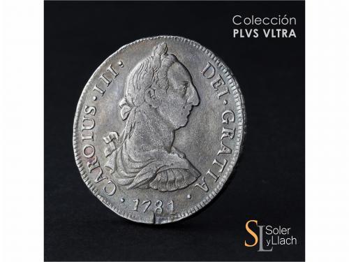 CARLOS III. 8 Reales. 1781. SANTIAGO. D.A. 26,54 grs. Pátina
