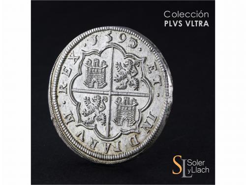 FELIPE II. 8 Reales. 1591/0. SEGOVIA. Anv.: Acueducto vertic