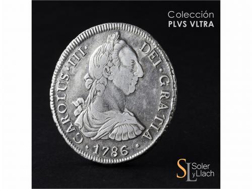 CARLOS III. 8 Reales. 1786. SANTIAGO. D.A. 26,78 grs. Leves 