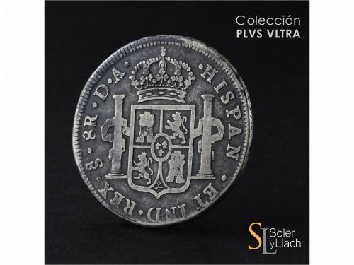 CARLOS III. 8 Reales. 1787. SANTIAGO. D.A. 25,69 grs. Pátina