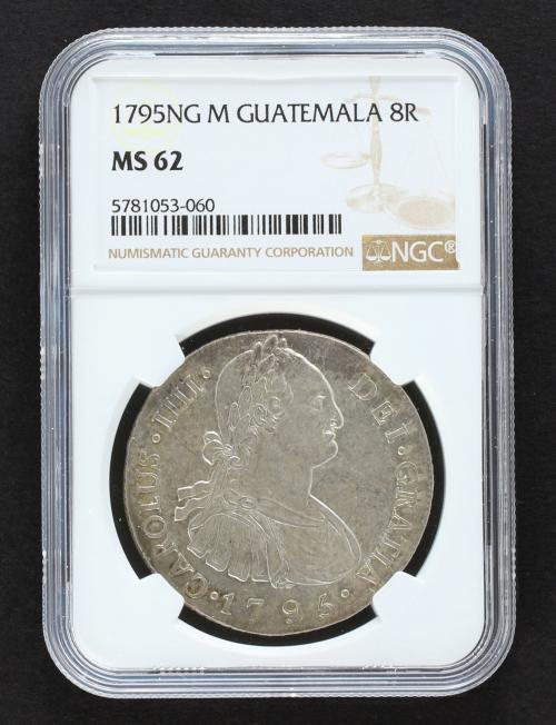 CARLOS IV. 8 Reales. 1795. GUATEMALA. M. 27,03 grs. Levísimo