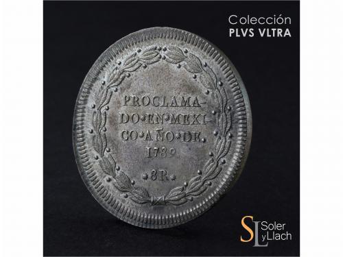 CARLOS IV. 8 Reales. 1789. MÉXICO. 27,06 grs. Proclamación c