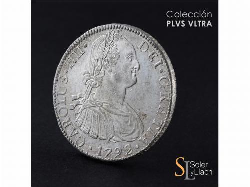 CARLOS IV. 8 Reales. 1792. MÉXICO. F.M. 26,94 grs. Pleno bri