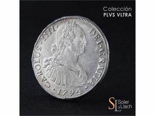 CARLOS IV. 8 Reales. 1794. SANTIAGO. D.A. 26,85 grs. Acuñaci