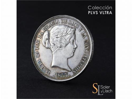 ISABEL II. 20 Reales. 1855. MADRID. 25,84 grs. En marzo de 2