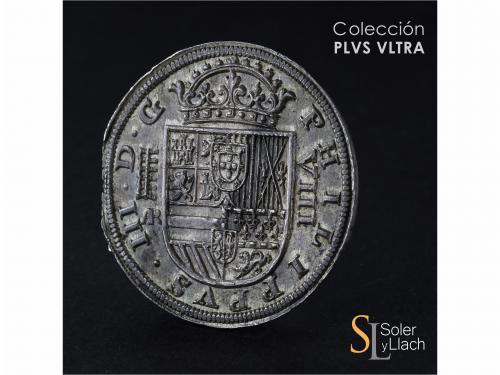 FELIPE III. 8 Reales. 1614. SEGOVIA. AR. 27,31 grs. 6 flores