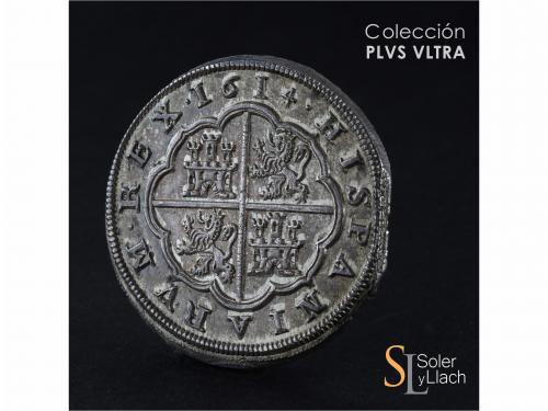 FELIPE III. 8 Reales. 1614. SEGOVIA. AR. 27,31 grs. 6 flores
