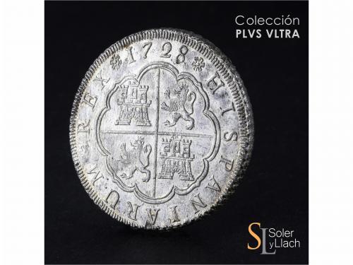 FELIPE V. 8 Reales. 1728. SEVILLA. P. 26,95 grs. Pleno brill