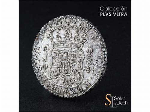 FERNANDO VI. 8 Reales. 1756. GUATEMALA. J. 26,96 grs. Column