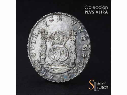 FERNANDO VI. 8 Reales. 1756. GUATEMALA. J. 26,96 grs. Column