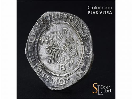 REYES CATÓLICOS. 8 Reales. BURGOS. Anv.: VIII roel encima - 