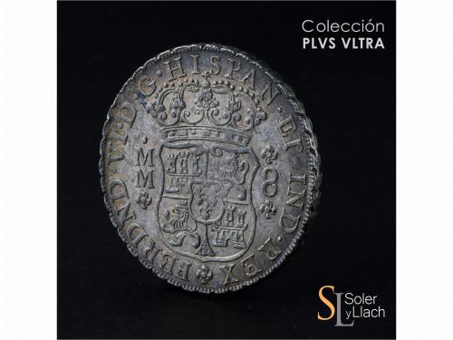 FERNANDO VI. 8 Reales. 1757/6. MÉXICO. M.M. 26,94 grs. Colum