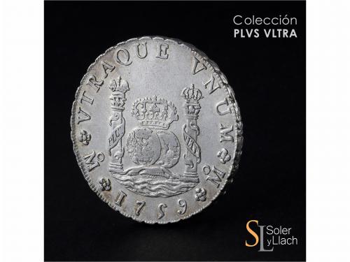 FERNANDO VI. 8 Reales. 1759. MÉXICO. M.M. 27,04 grs. Columna