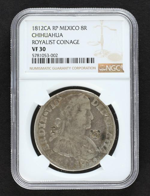 FERNANDO VII. 8 Reales. 1812. CHIHUAHUA. R.P. 27,41 grs. Fun
