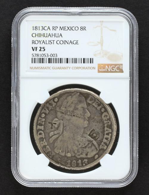 FERNANDO VII. 8 Reales. 1813. CHIHUAHUA. R.P. 29,07 grs. Fun